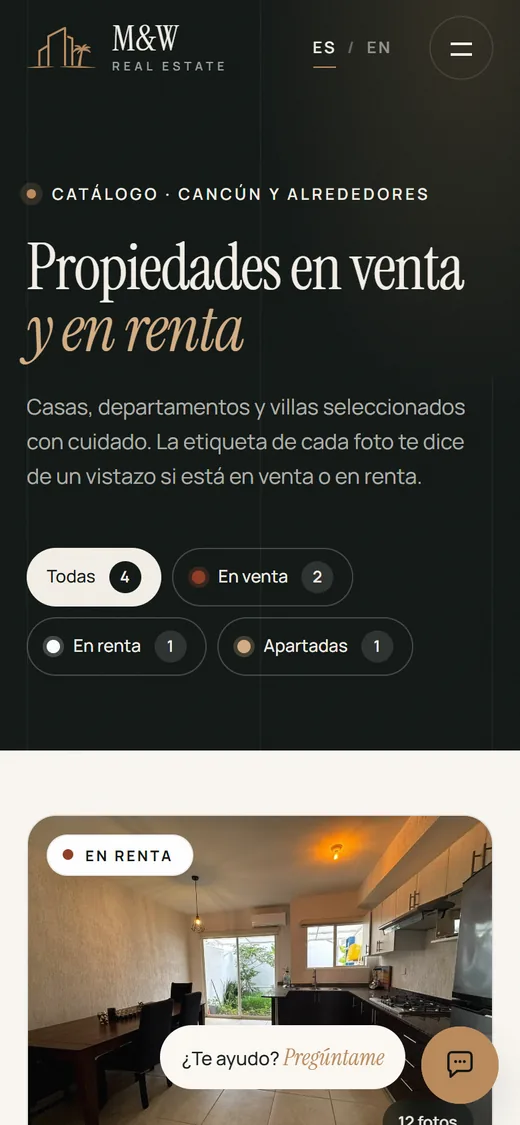 Catálogo en celular